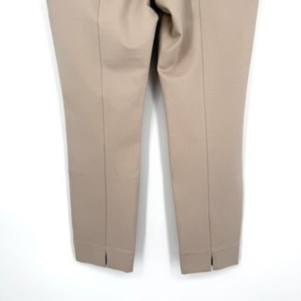 NWT Quince Ultra-Stretch Ponte Pintuck Ankle Pant Ecru Beige Slim Trousers L - Picture 11 of 16